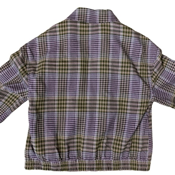Very Moda Plaid NWT Black Brown Green Lavender Short Jacket Size 4 - Picture 2 of 9